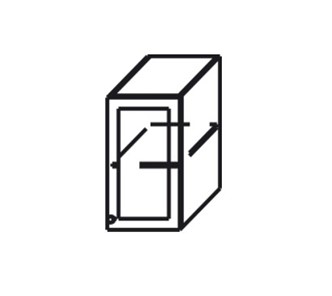 Кухонный шкаф Верона настенный однодверный с полкой 718*200*320 мм, глянец/софт в Тюмени