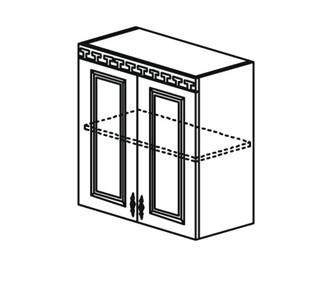Шкаф кухонный Веста настенный двухдверный с полкой 718*800*323мм в Тюмени