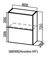 Барный навесной шкаф Вектор, Ш600б/720, (Aventos HF) в Тюмени