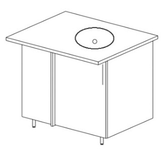 Кухонный шкаф угловой под врезную мойку Гармония Б27 МДФ  премиум, глянец, металик в Тюмени