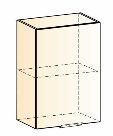 Навесной шкаф Стоун L500 Н720 (1 дв. гл.) (белый/джелато софттач) в Тюмени - изображение 1