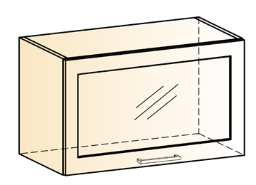 Шкаф навесной Яна L600 Н360 (1 дв. рам.) в Тюмени