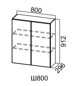 Навесной шкаф Модус, Ш800/912, галифакс в Тюмени