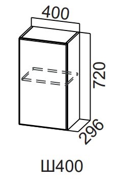 Кухонный шкаф Модерн New, Ш400/720, МДФ в Тюмени - изображение