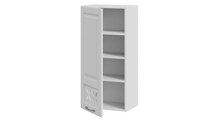 Кухонный навесной шкаф Скай В_96-45_1ДРД(L) (Белоснежный софт) в Тюмени - изображение 1