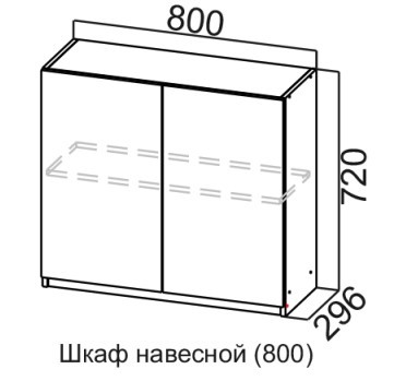 Кухонный шкаф Соната Ш800/720, дуб золотой, кромка черная в Заводоуковске - изображение