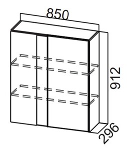 Кухонный угловой шкаф Стайл, Ш850у/912, МДФ в Ишиме