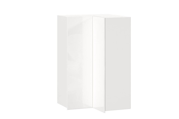 Шкаф кухонный угловой высокий Шервуд, ЛД 281.570.000.170, белый/белый глянец в Тюмени - изображение