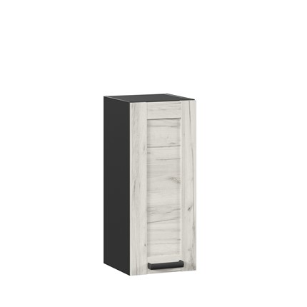 Кухонный навесной шкаф 300 Винченца ЛД 234.310.000.073, Чёрный/Дуб Крафт белый в Тюмени - изображение
