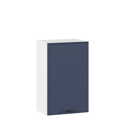 Шкаф настенный 450 Индиго ЛД 298.330.000.103, Белый/Тёмно-синий в Тюмени - изображение