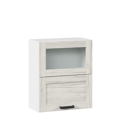 Кухонный навесной шкаф 600 горизонтальный с 2 складными дверями Винченца 234.970.000.045, Белый/Дуб Крафт белый в Тюмени - изображение