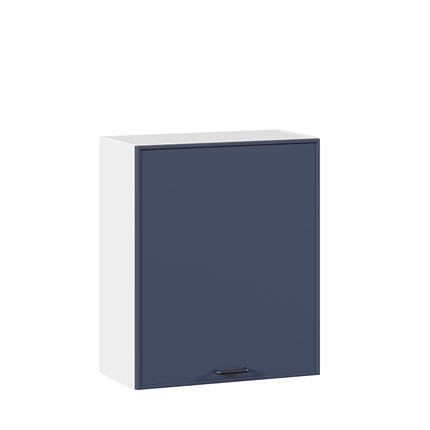 Шкаф навесной 600 Индиго ЛД 298.350.000.104, Белый/Тёмно-синий в Тюмени - изображение