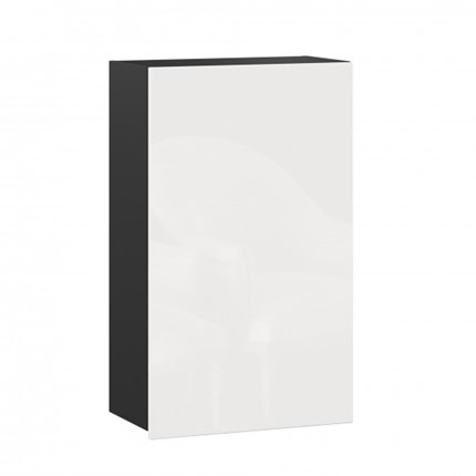 Навесной кухонный шкаф 600 высокий, Шервуд, ЛД 281.450.000.079, черный/белый глянец в Тюмени - изображение