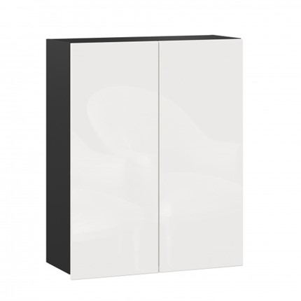 Кухонный шкаф 800 высокий, Шервуд, ЛД 281.460.000.080, черный/белый глянец в Заводоуковске - изображение