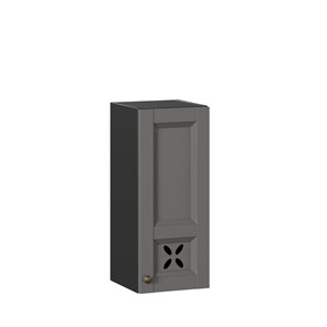 Навесной кухонный шкаф Амели-3 300 ЛД 299.310.000.022, Черный/Оникс серый в Тюмени - предосмотр