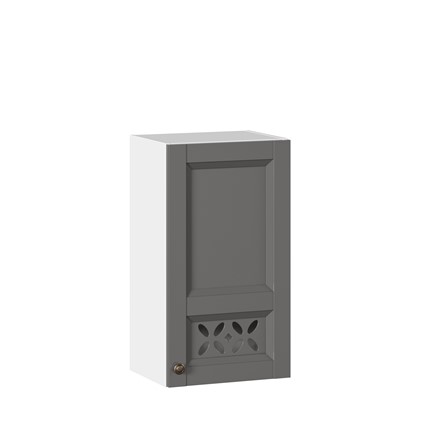 Шкаф настенный Амели-3 400 ЛД 299.320.000.023, Белый/Оникс серый в Тюмени - изображение