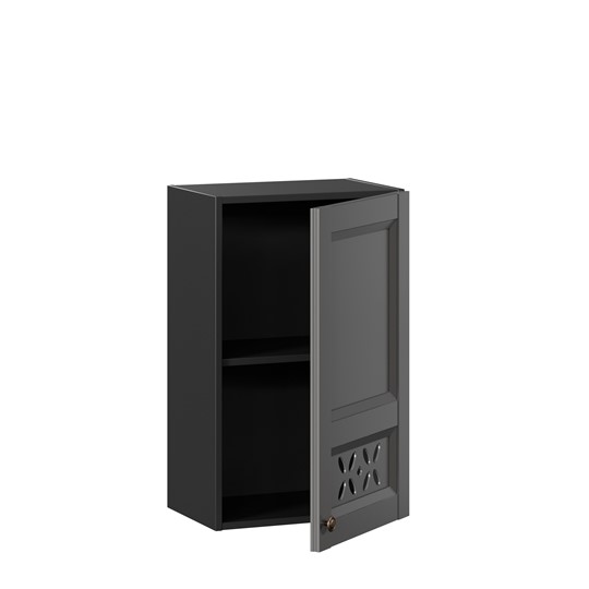 Шкаф настенный Амели-3 450 ЛД 299.330.000.028, Черный/Оникс серый в Заводоуковске - изображение 1
