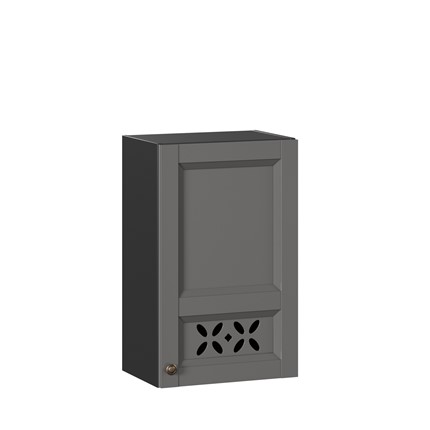 Шкаф настенный Амели-3 450 ЛД 299.330.000.028, Черный/Оникс серый в Тюмени - изображение