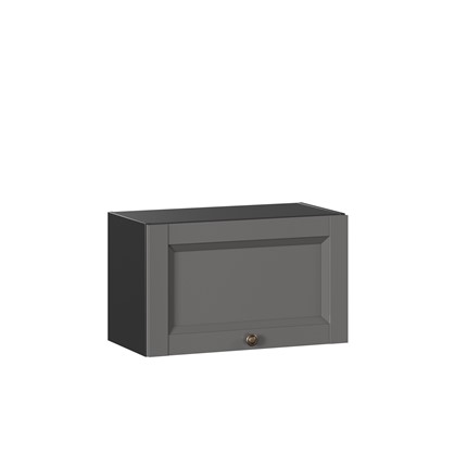 Кухонный навесной шкаф Амели-3 600 горизонтальный ЛД 299.710.000.062, Черный/Оникс серый в Заводоуковске - изображение