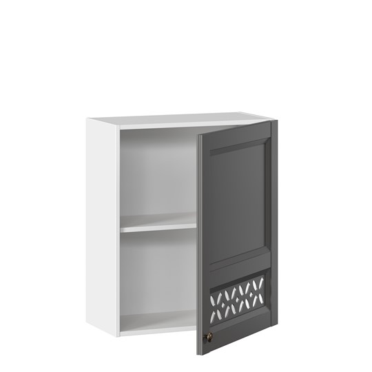 Настенный шкаф Амели-3 600 ЛД 299.350.000.029, Белый/Оникс серый в Заводоуковске - изображение 1