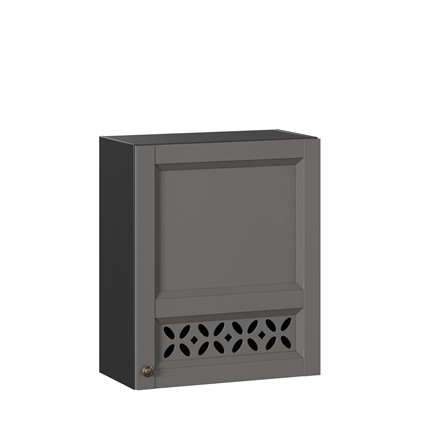 Кухонный навесной шкаф Амели-3 600 ЛД 299.350.000.031, Черный/Оникс серый в Заводоуковске - изображение
