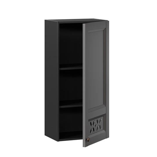 Навесной шкаф Амели-3 высокий 400 ЛД 299.420.000.041, Черный/Оникс серый в Тюмени - изображение 1