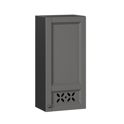Навесной шкаф Амели-3 высокий 400 ЛД 299.420.000.041, Черный/Оникс серый в Заводоуковске - изображение
