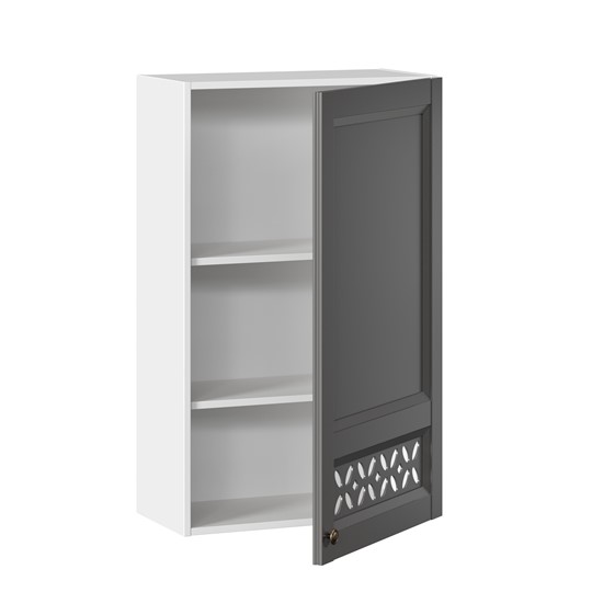 Навесной шкаф Амели-3 высокий 600 ЛД 299.450.000.045, Белый/Оникс серый в Заводоуковске - изображение 1
