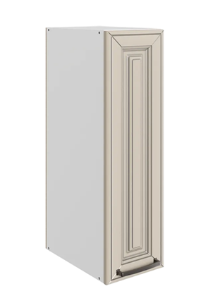 Кухонный шкаф Атланта L200 H720 (1 дв. гл.) эмаль (белый/сливки патина платина) в Тюмени - изображение