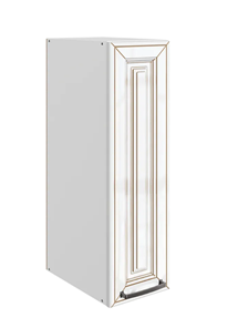 Навесной кухонный шкаф Атланта L200 H720 (1 дв. гл.) эмаль (белый/белый глянец патина золото) в Тюмени