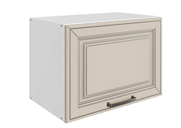Шкаф на кухню Атланта L500 Н360 (1 дв. гл.) эмаль (белый/сливки патина платина) в Заводоуковске - предосмотр