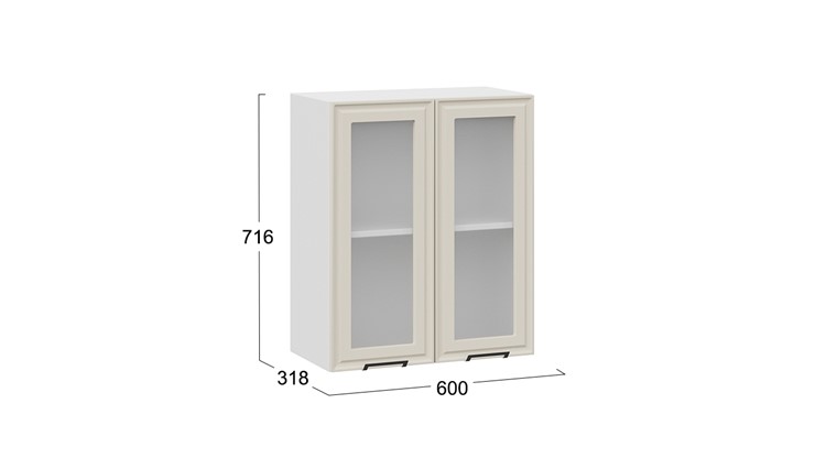 Кухонный шкаф Белладжио 1В6С (Белый, Софт панакота) в Заводоуковске - изображение 2