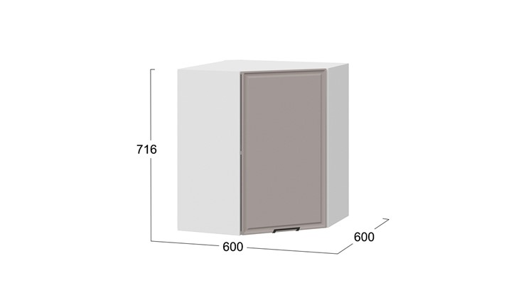 Кухонный навесной шкаф Белладжио 1В6У (Белый, Софт капучино) в Тюмени - изображение 2