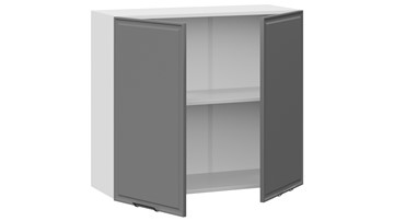Навесной кухонный шкаф Белладжио 1В8 (Белый, Софт графит) в Тюмени - предосмотр 1