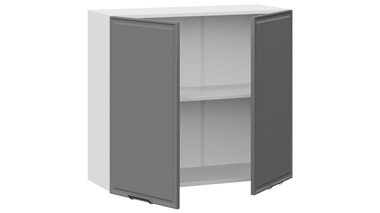 Навесной кухонный шкаф Белладжио 1В8 (Белый, Софт графит) в Тюмени - изображение 1