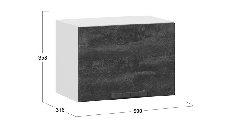 Шкаф кухонный Детройт 1В5Г (Белый/Угольный Камень) в Тюмени - изображение 2