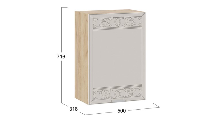 Кухонный навесной шкаф Долорес 1В5 (Дуб крафт золотой/Крем) в Тюмени - изображение 1