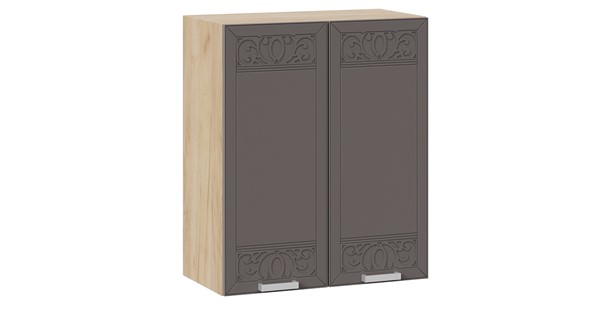 Кухонный навесной шкаф Долорес 1В6 (Дуб крафт золотой/Муссон) в Тюмени - изображение