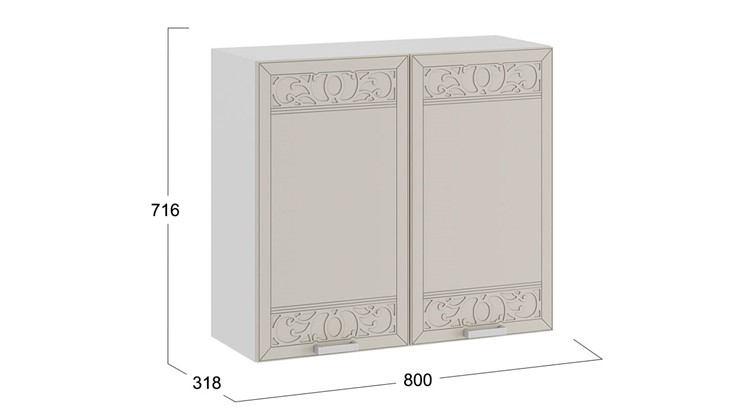 Кухонный шкаф Долорес 1В8 (Белый/Крем) в Тюмени - изображение 2