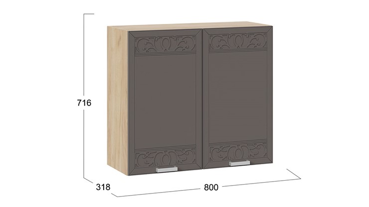 Шкаф кухонный Долорес 1В8 (Дуб крафт золотой/Муссон) в Тюмени - изображение 1