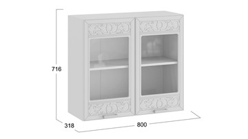 Кухонный шкаф Долорес 1В8С (Белый/Сноу) в Тюмени - предосмотр 2