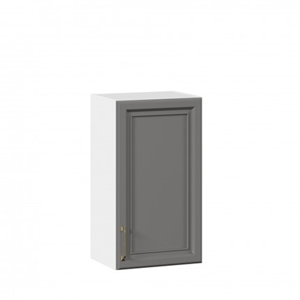 Кухонный навесной шкаф Джелатто 400 ЛД 241.320.000.101, Белый/Оникс серый в Тюмени - изображение