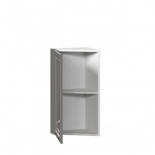 Кухонный навесной шкаф Джелатто окончание 350 ЛД 241.690.000.118, Белый/Оникс серый в Тюмени - изображение 1