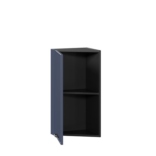 Кухонный навесной шкаф окончание Индиго ЛД 298.690.000.160, Чёрный/Тёмно-синий в Тюмени - изображение 1