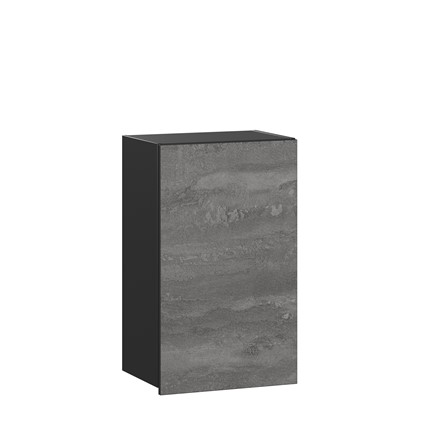 Кухонный навесной шкаф Паола ЛД 590.330.000.071 450 (Черный/Камень железный) в Тюмени - изображение