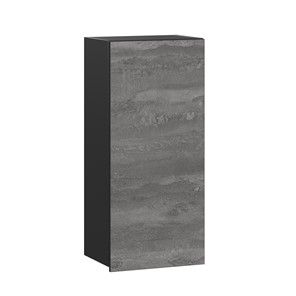 Навесной кухонный шкаф Паола ЛД 590.430.000.079 450 высокий (Черный/Камень железный) в Тюмени - предосмотр