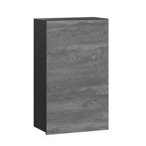 Кухонный навесной шкаф Паола ЛД 590.450.000.080  600 высокий (Черный/Камень железный) в Тюмени