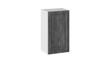 Навесной кухонный шкаф Прованс (Белый глянец/Санторини темный) В_72-40_1ДР в Тюмени