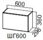 Кухонный навесной шкаф Прованс ШГ600/360, фисташковый в Тюмени - изображение
