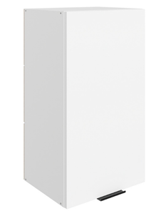 Кухонный навесной шкаф Стоун L400 Н720 (1 дв. гл.) (белый/джелато софттач) в Тюмени - предосмотр